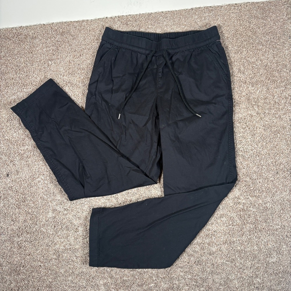 Pact Mens Organic Cotton Drawstring Jogger Pants Black Size L Tapered Chino 9052